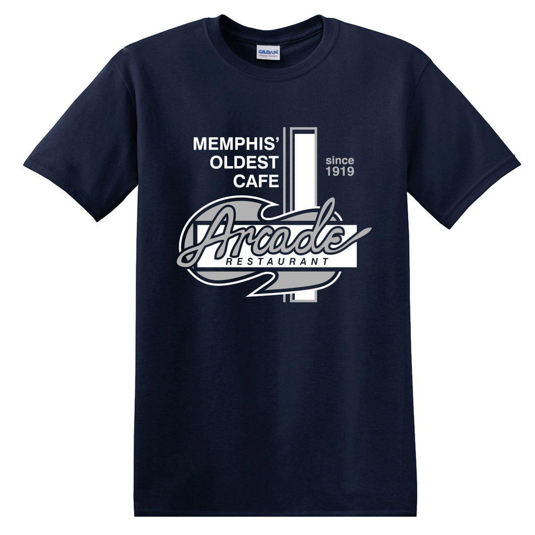 Classic Arcade Shirt (White+Grey over Navy)