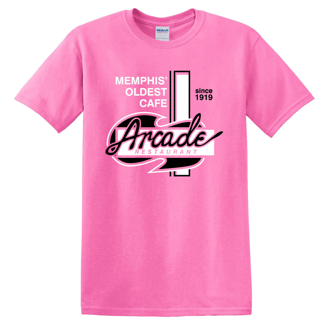 Classic Arcade Shirt (White+Black over Pink)