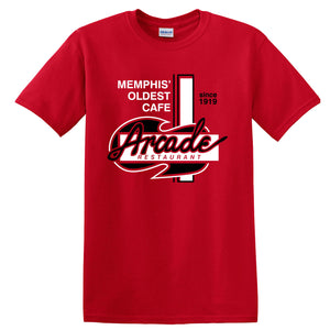 Classic Arcade Shirt (White+Black over Red)