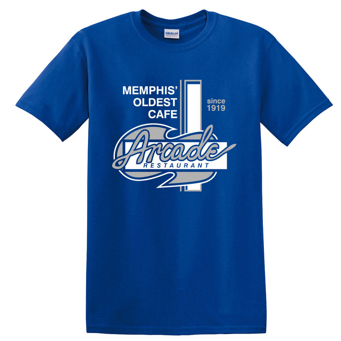 Classic Arcade Shirt (White+Grey over Royal Blue)